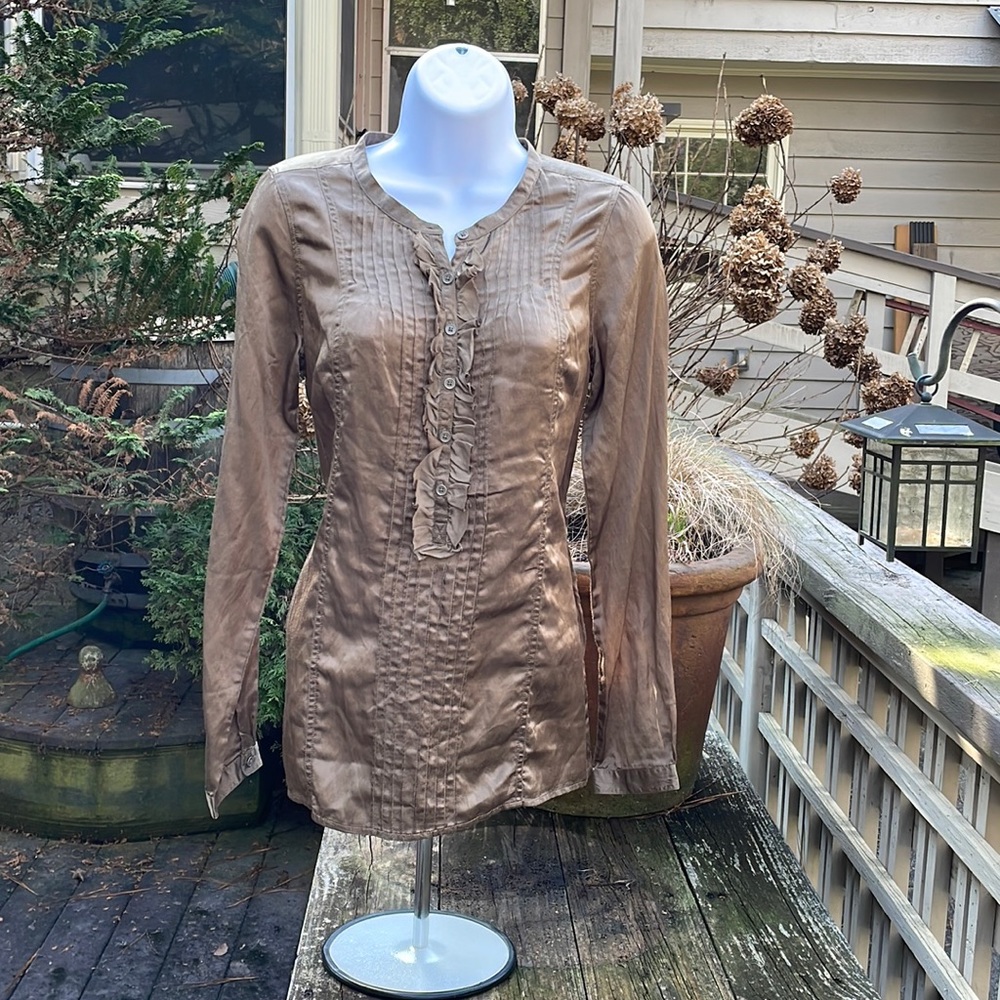 🎉HP🎉✨NWT Eddie Bauer Women’s Longsleeved 💥Silk💥blouse YEAR-ROUND GO-TO